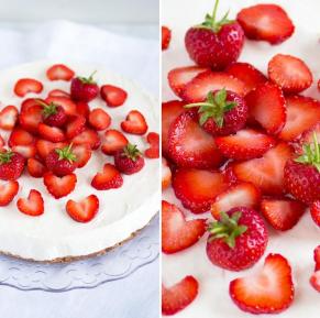 Yogurt Cheesecake with Strawberry